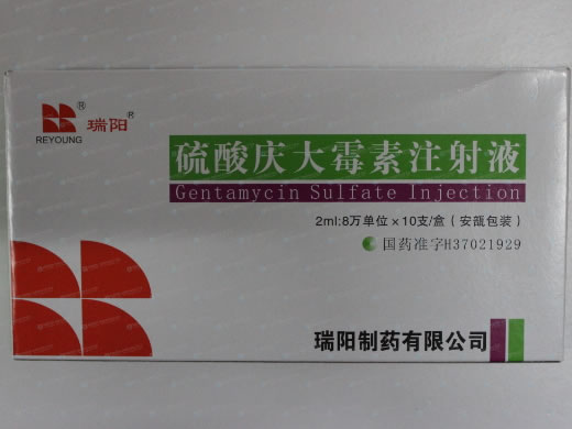 瑞阳硫酸庆大霉素注射液招商代理 瑞阳 2ml*10支
