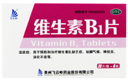 飞云岭维生素B1片招商代理 120片 飞云岭药业