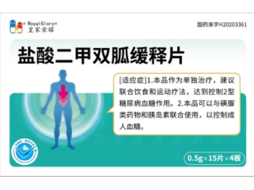 皇家荣耀盐酸二甲双胍缓释片招商代理 60片