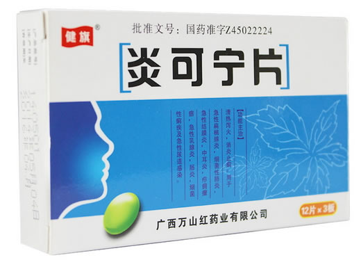 炎可宁片招商代理 :炎可宁片 36s 广西万山红药业