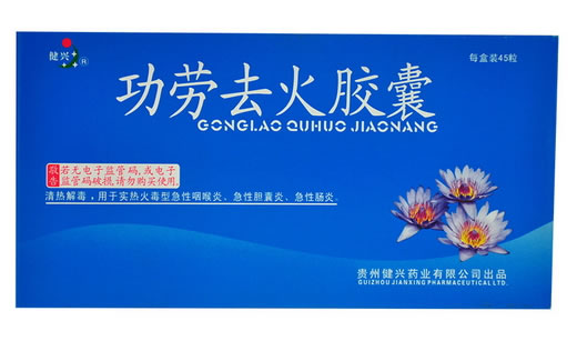 健兴功劳去火胶囊招商代理 45粒 RX