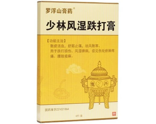少林风湿跌打膏招商代理 :少林风湿跌打膏 4片 辽宁康泰药业