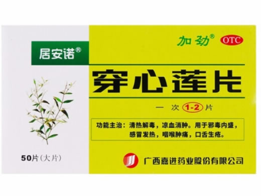 居安诺/加劲穿心莲片招商代理 50片 大片