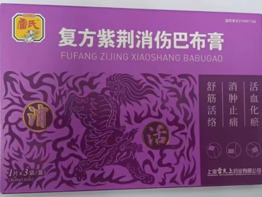 雷氏复方紫荆消伤巴布膏招商代理 3片