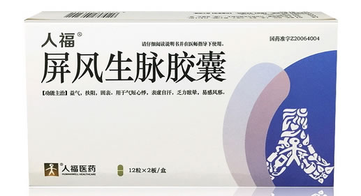 屏风生脉胶囊招商代理 24粒 康乐药业