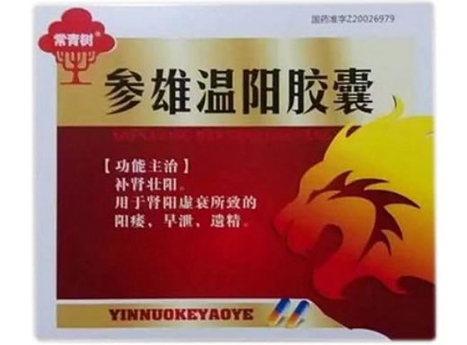 常青树参雄温阳胶囊招商代理 20粒*2盒 常青树