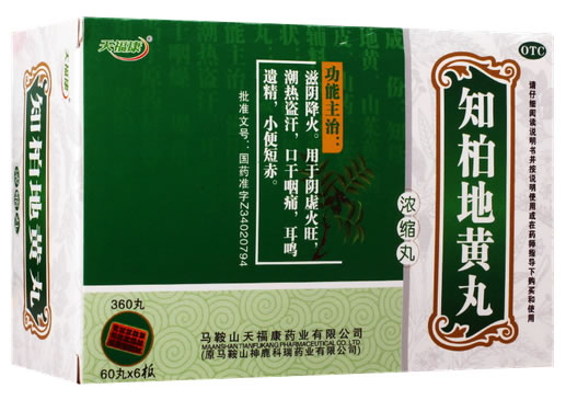 天福康知柏地黄丸招商代理 60丸*6板 马鞍山天福康药业