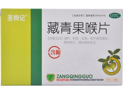 圣特记藏青果喉片招商代理 成人用 48片 圣特药业