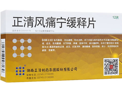 正清风痛宁缓释片招商代理 12片