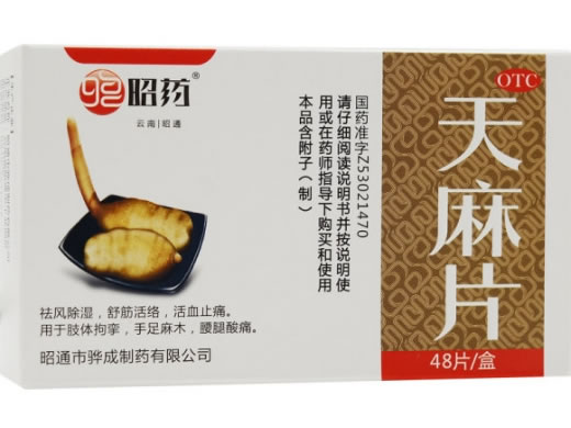 昭药天麻片招商代理 48片 昭通市骅成制药