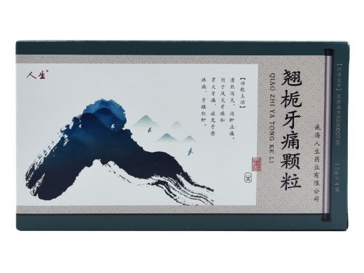 人生翘栀牙痛颗粒招商代理 4袋