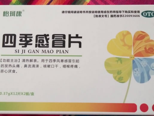 四季感冒片招商代理 24片 和治药业