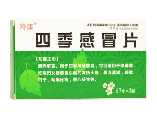 羚康四季感冒片招商代理 34片