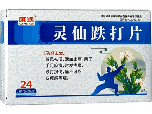 灵仙跌打片招商代理 森工药业 24片