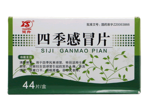 迎升四季感冒片招商代理 44片