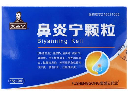 复盛公鼻炎宁颗粒招商代理 广西河丰药业 9袋
