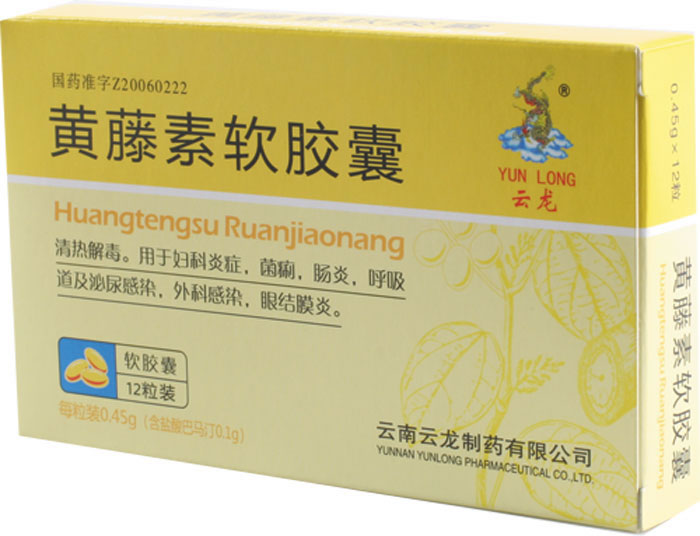 黄藤素胶囊招商代理 :黄藤素胶囊 0.2g*12粒 甘肃皇莆谧制药