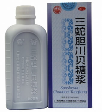 中华三蛇胆川贝糖浆招商代理 :三蛇胆川贝糖浆 100ml 广西梧州制药