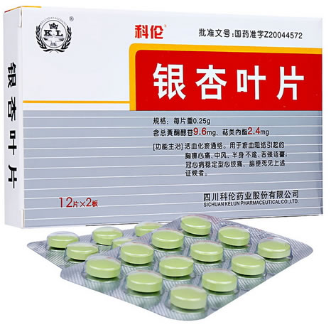 科伦银杏叶片招商代理 24片 四川科伦