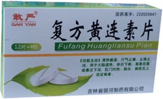 敢严复方黄连素片招商代理 48片 银河制药