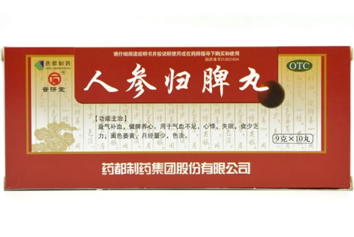 人参归脾丸招商代理 9g*10丸 药都制药