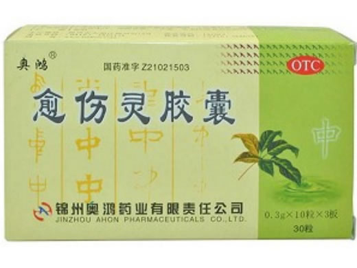 愈伤灵胶囊招商代理 :愈伤灵胶囊 0.3g*30粒 锦州奥鸿药业
