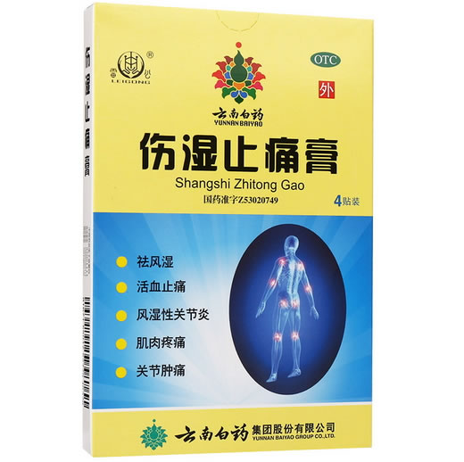 雷公伤湿止痛膏招商代理 4片 云南白药