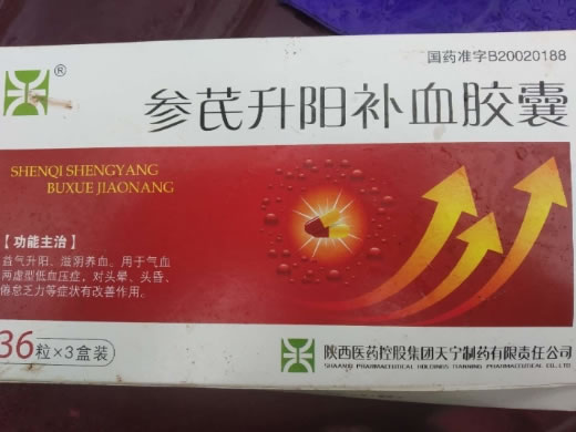 参芪升阳补血胶囊招商代理 36粒*3盒