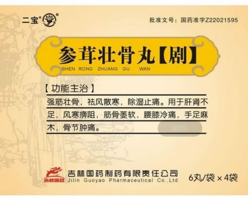 参茸壮骨丸招商代理 6丸*4盒 吉林国药制药