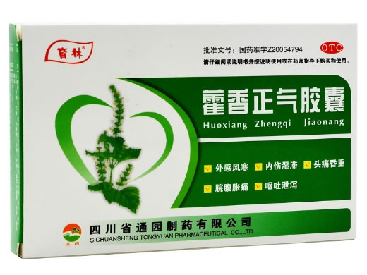 藿香正气胶囊招商代理 20粒 通园制药