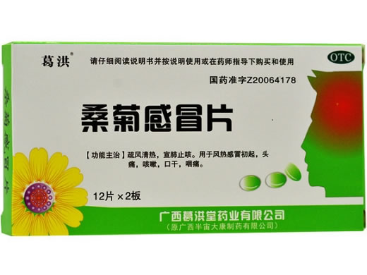 葛洪桑菊感冒片招商代理 24片 葛洪堂药业