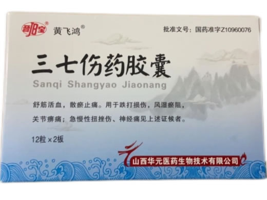 晋宝/黄飞鸿三七伤药胶囊招商代理 24粒 华元医药