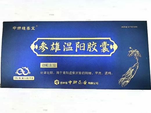 中妍维春宝参雄温阳胶囊招商代理 10粒*4盒 中研药业
