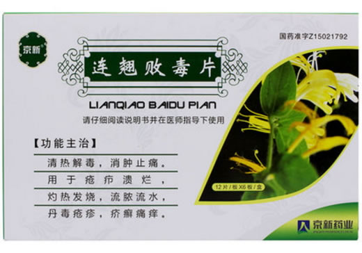 连翘败毒片招商代理 72片 内蒙古京新