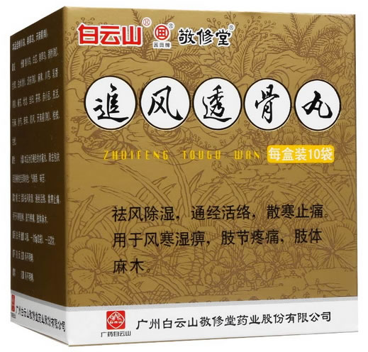 白云山/敬修堂追风透骨丸招商代理 10袋 白云山