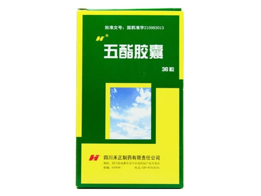 五酯胶囊招商代理 36粒 四川禾正制药