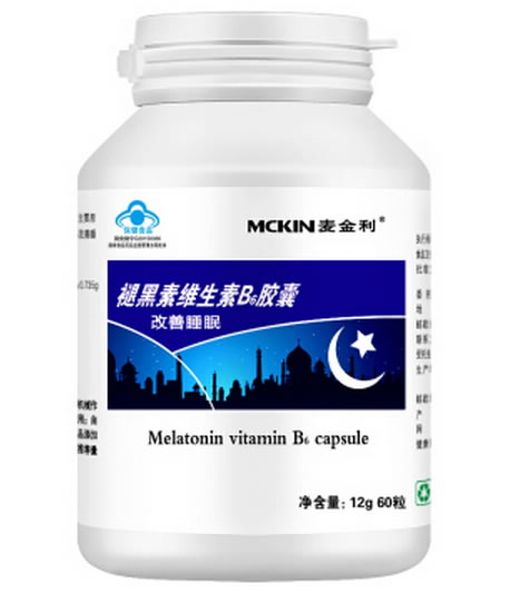 麦金利褪黑素维生素B6胶囊招商代理 60粒