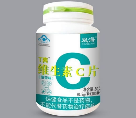 双海T爽®维生素C片招商代理 100片 薄荷味