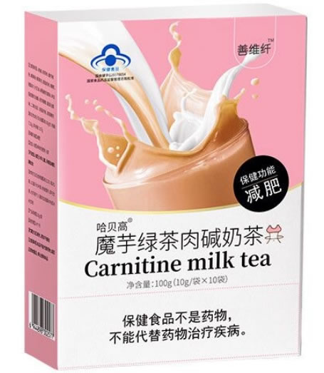 哈贝高®魔芋绿茶肉碱奶茶
