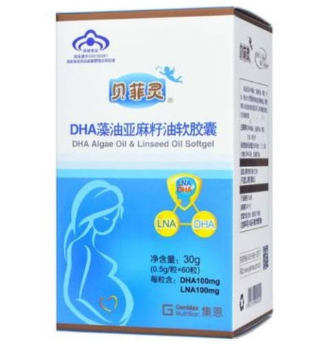 百合康牌DHA藻油亚麻籽油软胶囊