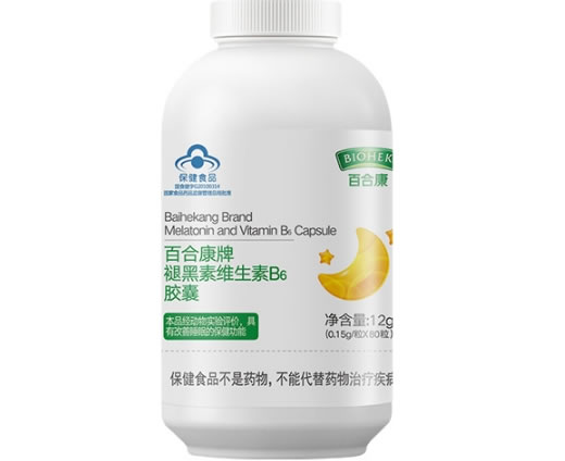 百合康百合康牌褪黑素维生素B6胶囊招商代理 百合康 80粒