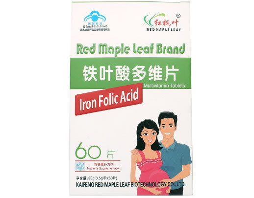 红枫叶牌铁叶酸多维片