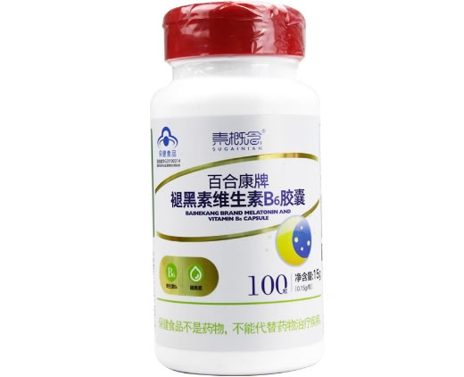 素概念百合康牌褪黑素维生素B6胶囊招商代理 100粒