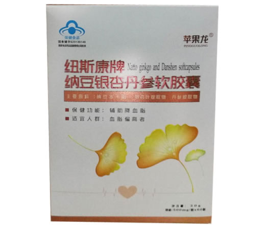 此包装规格已停产纽斯康牌纳豆银杏丹参软胶囊招商代理 30g 苹果龙