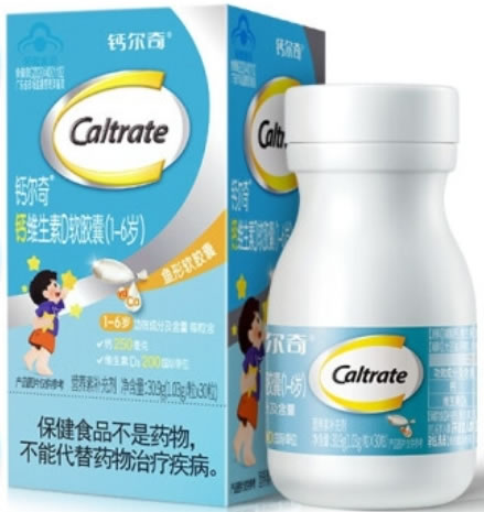 钙尔奇®钙维生素D软胶囊(1-6岁)