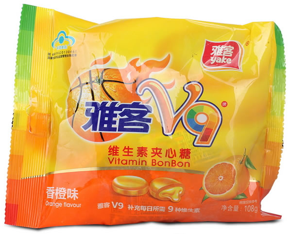 雅客V9牌维生素夹心糖(香橙味)