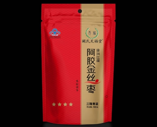 天福/阚氏天福堂康润红牌阿胶金丝枣招商代理 100g