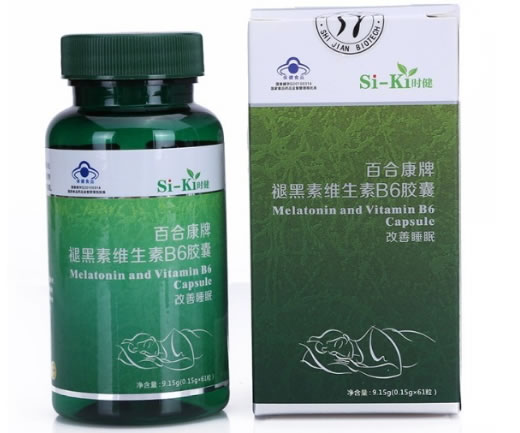 Si-Ki时健百合康牌褪黑素维生素B6胶囊招商代理 61粒