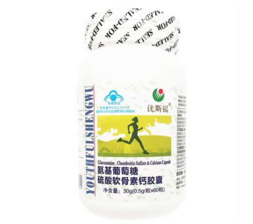 优斯福百合康牌氨基葡萄糖硫酸软骨素钙胶囊招商代理 60粒