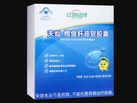 安琪纽特天灿R鳕鱼肝油软胶囊招商代理 4粒*8袋